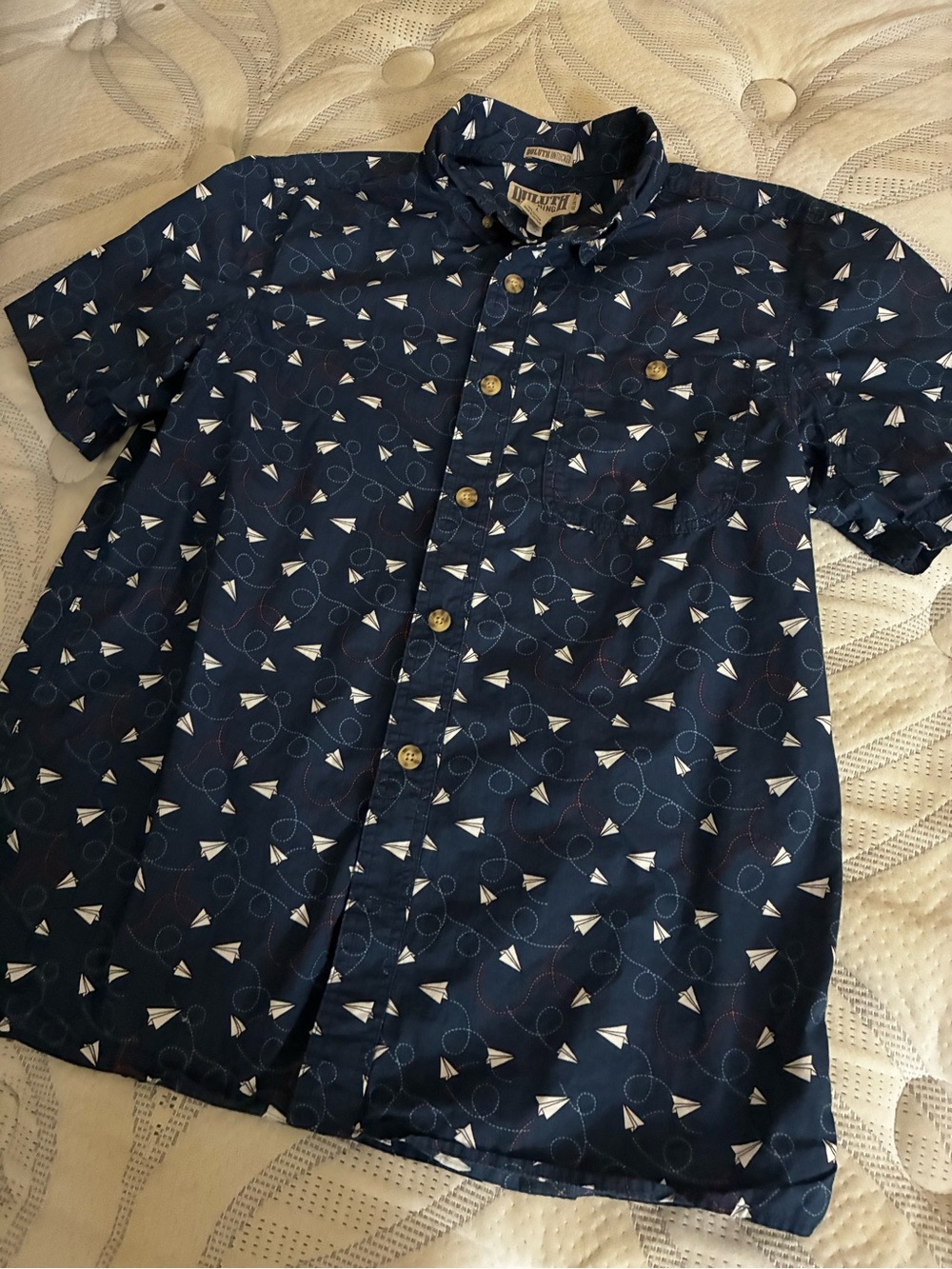 Paper Planes Duluth Training Co Button Down Dress Shirt Short Sleeve Size Large